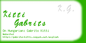 kitti gabrits business card